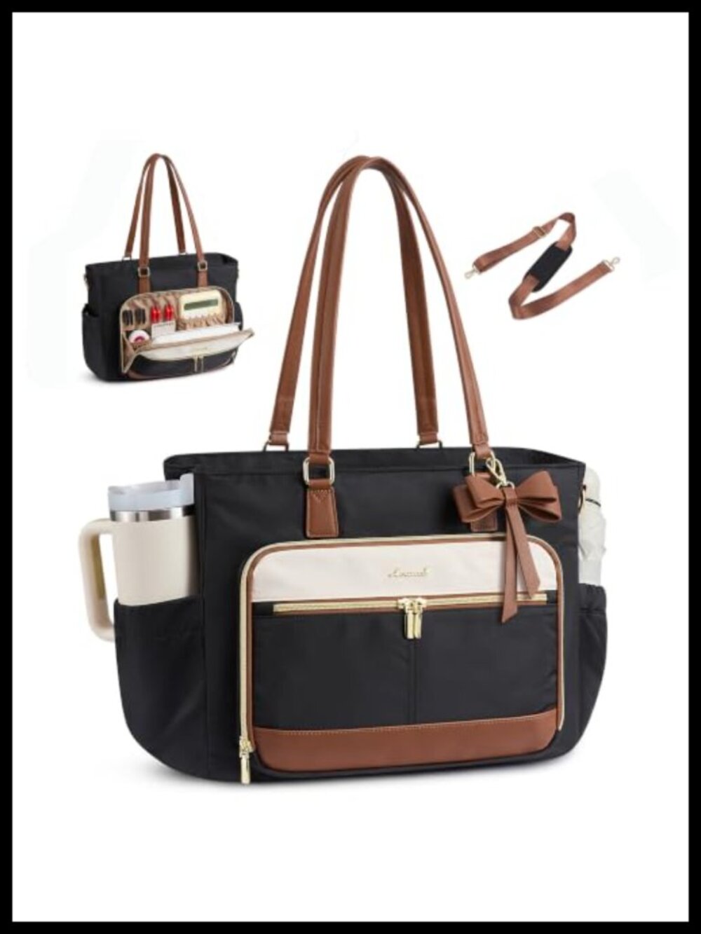 Teacher Tote Bag Women Work Laptop Tote Computer Briefcase 15.6 Inch